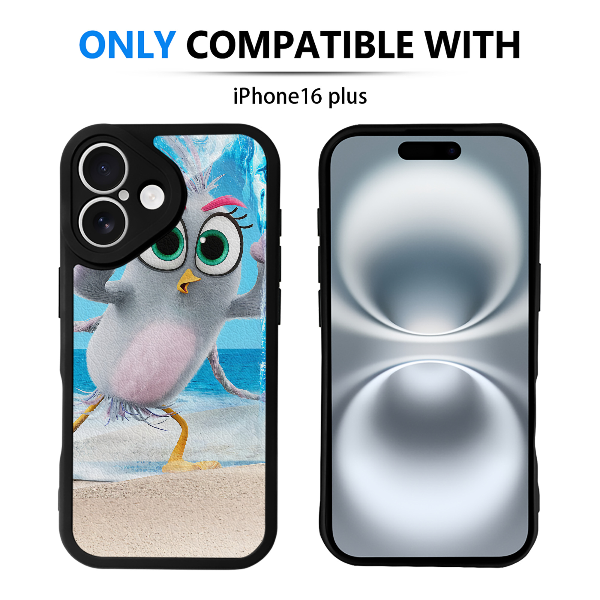 （画像用） Angry Birds アングリーバード 【iPhone 16シリーズ対応】シリコンスマホケース（レザー調） 材質：シリコン